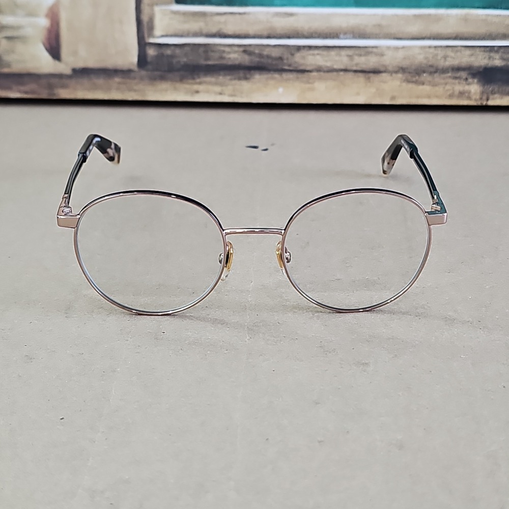 Furla VFU617K Round Eyeglasses Gold Black 50-19-140 Col.08MZ Frames